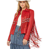 Western Fringe Cowboy Leather Jacket