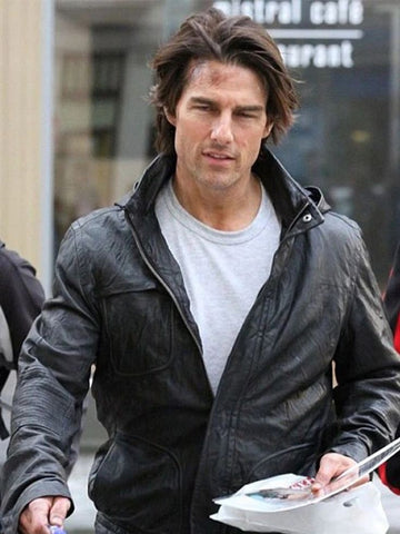 Mission Impossible Ghost Protocol Black Leather Jacket - SM Jacket
