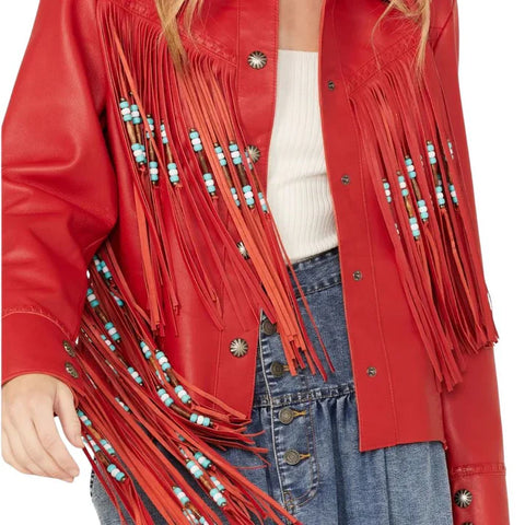 Western Fringe Cowboy Leather Jacket