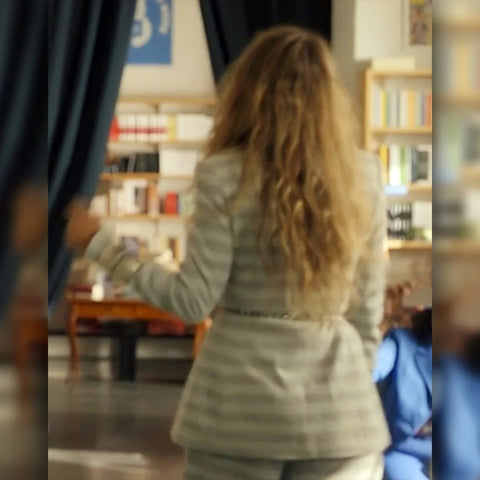 Blake Lively Another Simple Favor Striped Coat - SM Jacket