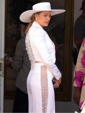 Blake Lively Another Simple Favor 2025 Pearl Suit - SM Jacket