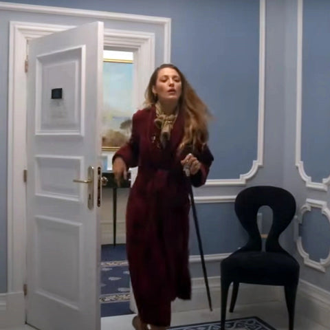 Blake Lively Another Simple Favor Maroon Coat - SM Jacket