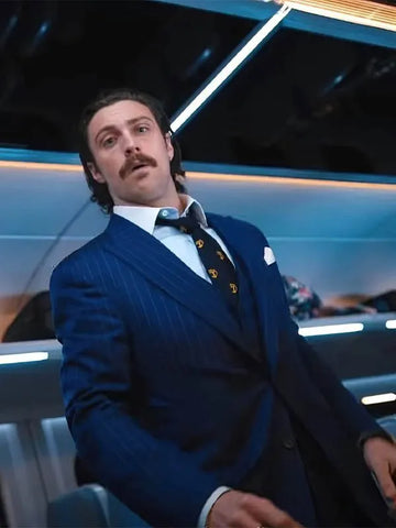 Tangerine Bullet Train Blue Suit - SM Jacket