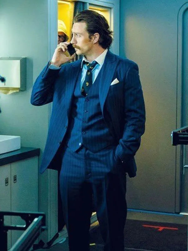 Tangerine Bullet Train Blue Suit - SM Jacket