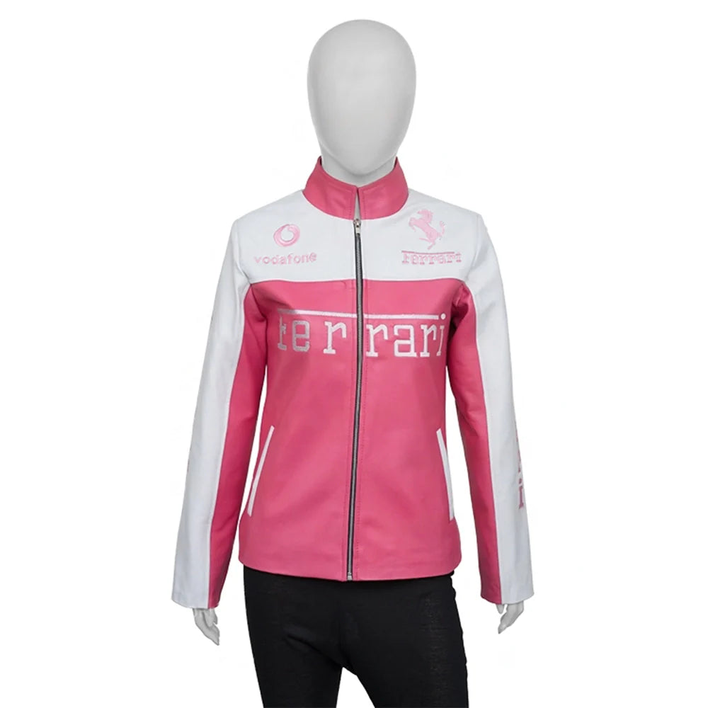 Ferrari Pink Leather Jacket - SMJ
