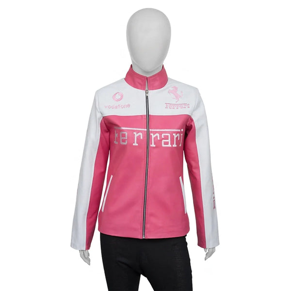 Ferrari Pink Leather Women's Jacket