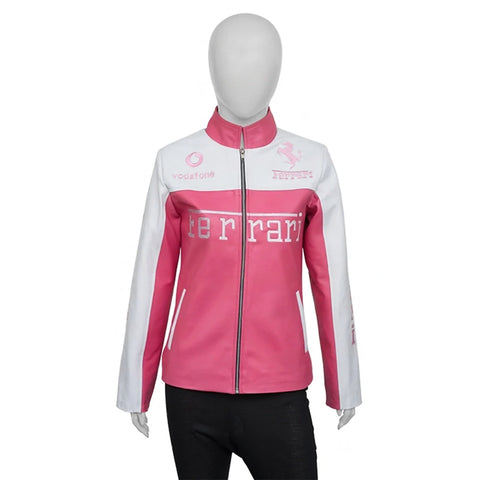 Ferrari Pink Leather Jacket - SMJ