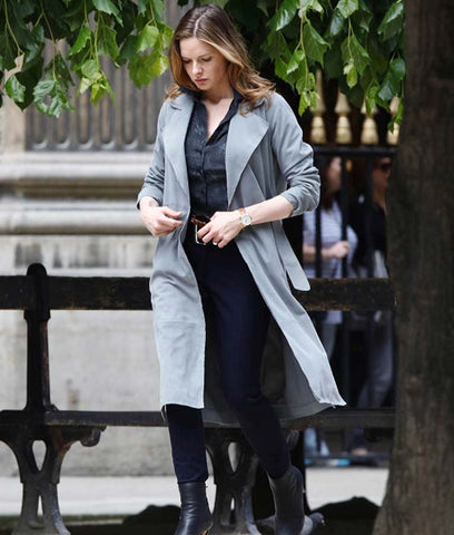 Rebecca Ferguson Mission Impossible 6 Gray Trench Coat - SM Jacket