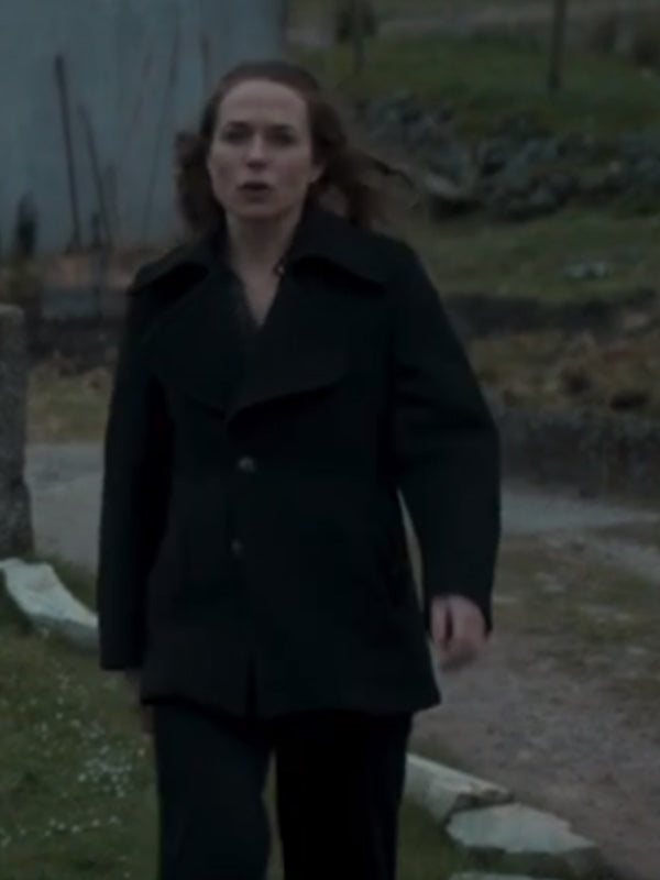 Kerry Condon In the Land of Saints and Sinners Black Peacoat - SM Jacket
