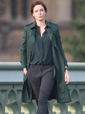 Rebecca Ferguson Mission Impossible 5 Green Trench Coat - SM Jacket