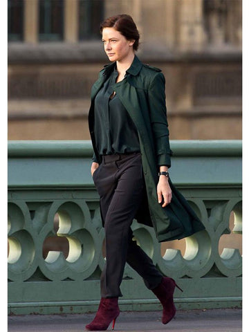 Rebecca Ferguson Mission Impossible 5 Green Trench Coat - SM Jacket