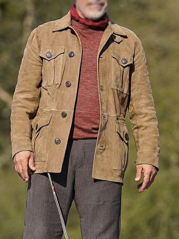 Esai Morales Mission Impossible 7 Brown Suede Jacket - SM Jacket