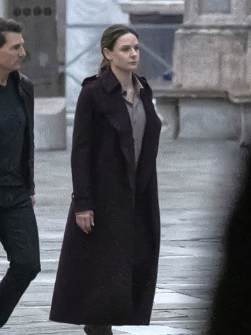 Rebecca Ferguson Mission Impossible 7 Wool Trench Coat - SM Jacket