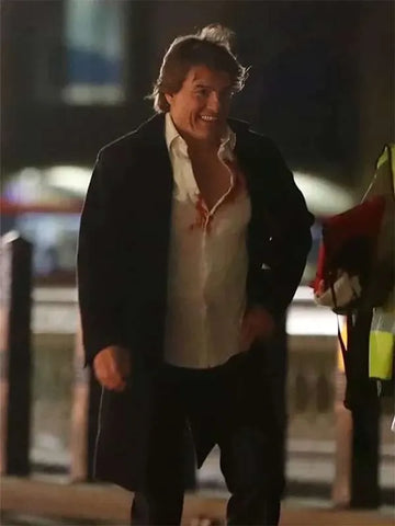 Tom Cruise Mission Impossible 8 Black Coat - SM Jacket