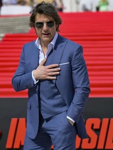 Tom Cruise Mission Impossible 7 Blue Suit - SM Jacket