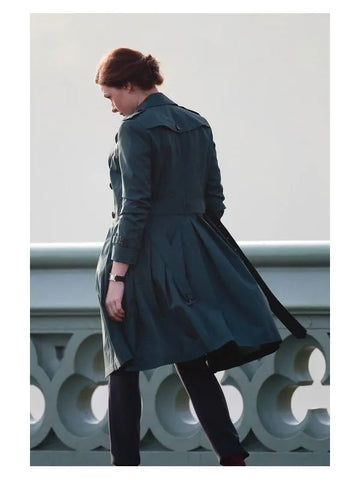 Rebecca Ferguson Mission Impossible 5 Green Trench Coat - SM Jacket