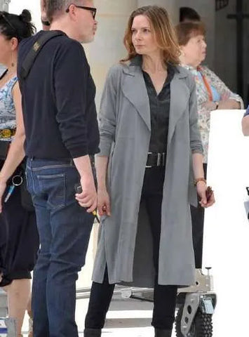 Rebecca Ferguson Mission Impossible 6 Gray Trench Coat - SM Jacket