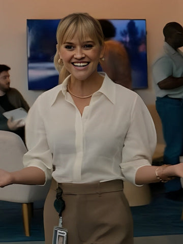 Reese Witherspoon You’re Cordially Invited White Shirt - SM Jacket