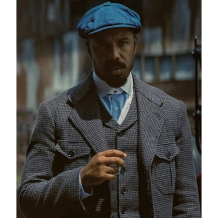 Michael B. Jordan Sinners Houndstooth Cotton Jacket