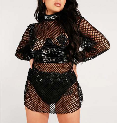 Dusk Till Dawn Techno Fishnet Shirt - SMJ