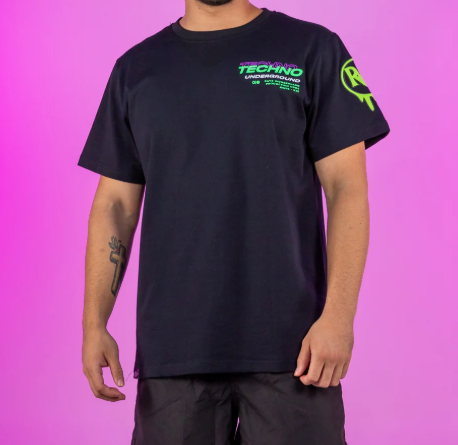 Techno Underground Retro Vibes T-Shirt - jnjjackets