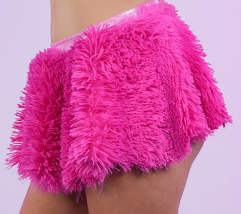 Cuddle Pink Faux Fur Skirt - jnjjackets