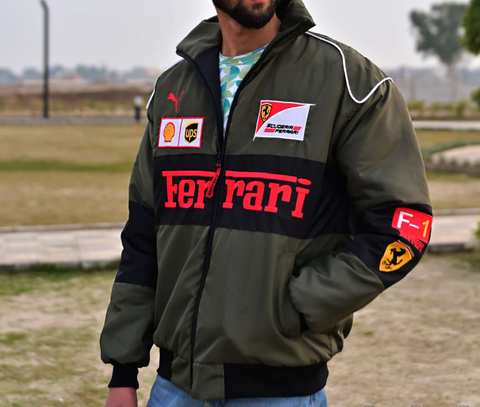 Embroidered Green Ferrari Jacket - SMJ