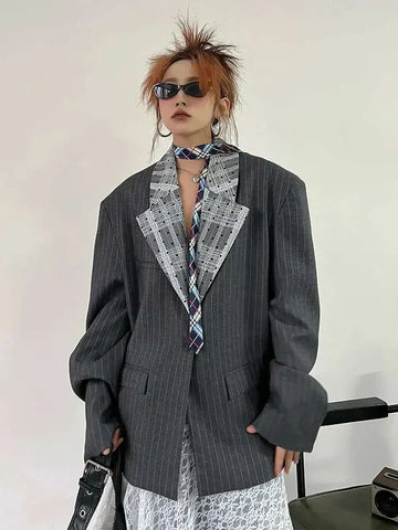 Elegant Long Sleeve Lace Blazer for Women