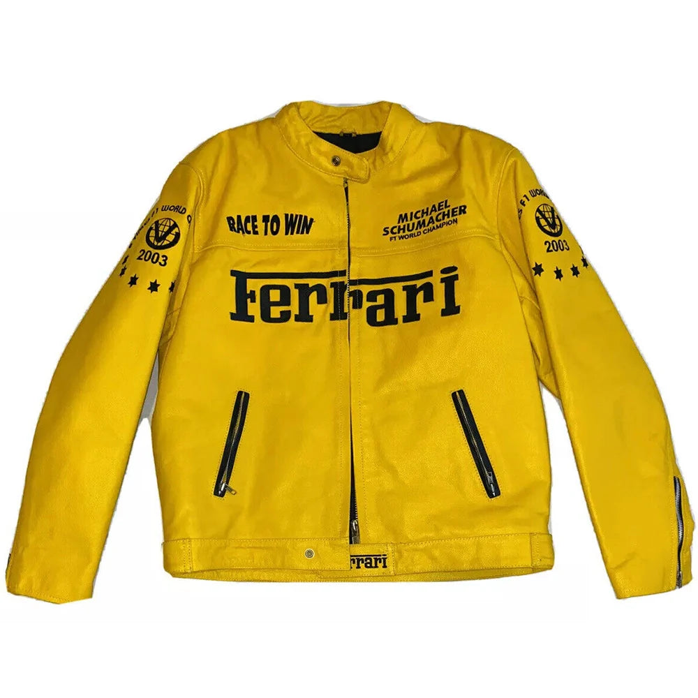 Vintage Biker Ferrari Yellow Jacket - SMJ