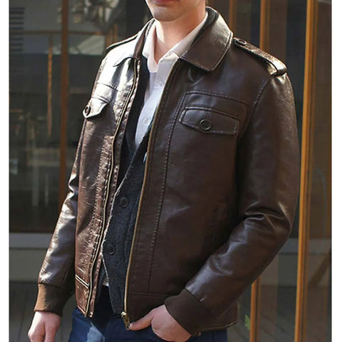 Chris Evans Captain America Avengers Brown Jacket - SM Jacket