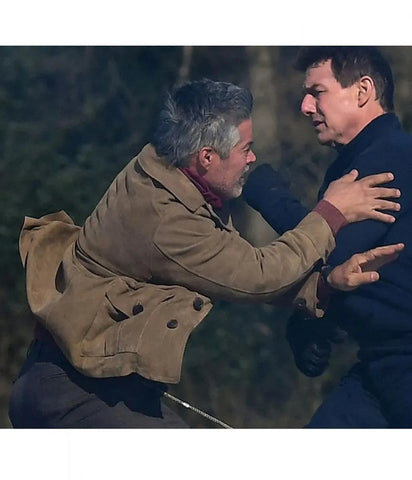 Esai Morales Mission Impossible 7 Brown Suede Jacket - SM Jacket