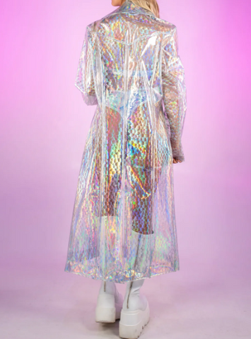 Holo Prism Transparent Trench Coat - SMJ