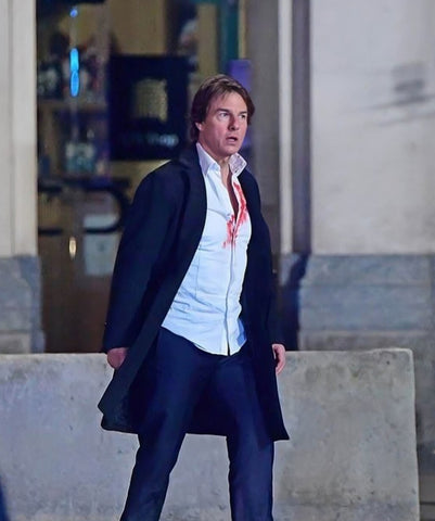 Tom Cruise Mission Impossible 8 Black Coat - SM Jacket