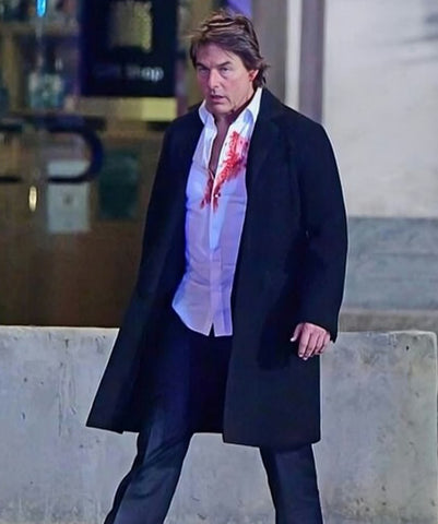 Tom Cruise Mission Impossible 8 Black Coat - SM Jacket