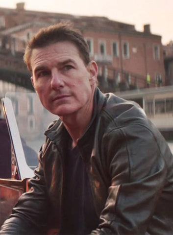 Tom Cruise Mission Impossible 7 Black Leather Jacket - SM Jacket