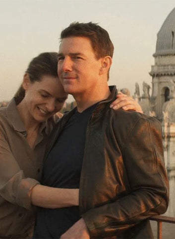 Tom Cruise Mission Impossible 7 Black Leather Jacket - SM Jacket
