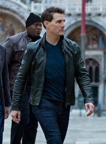 Tom Cruise Mission Impossible 7 Black Leather Jacket - SM Jacket
